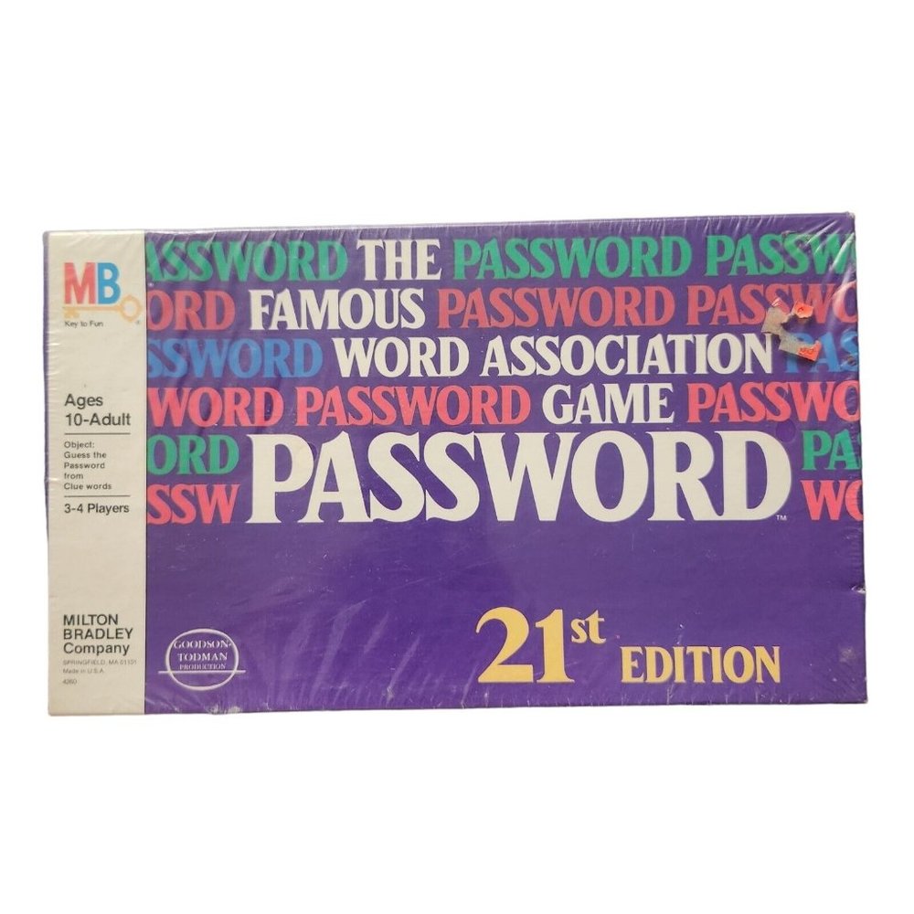 Vintage Password Game Milton Bradley 1978 21st Edition #4260 Sealed